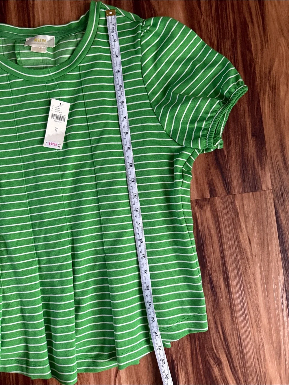 Maeve by Anthropologie Green Peplum Shirt - Picture 7 of 8